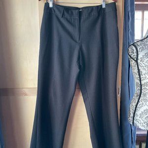 Alfani Black Pinstriped Trousers, Size 12
